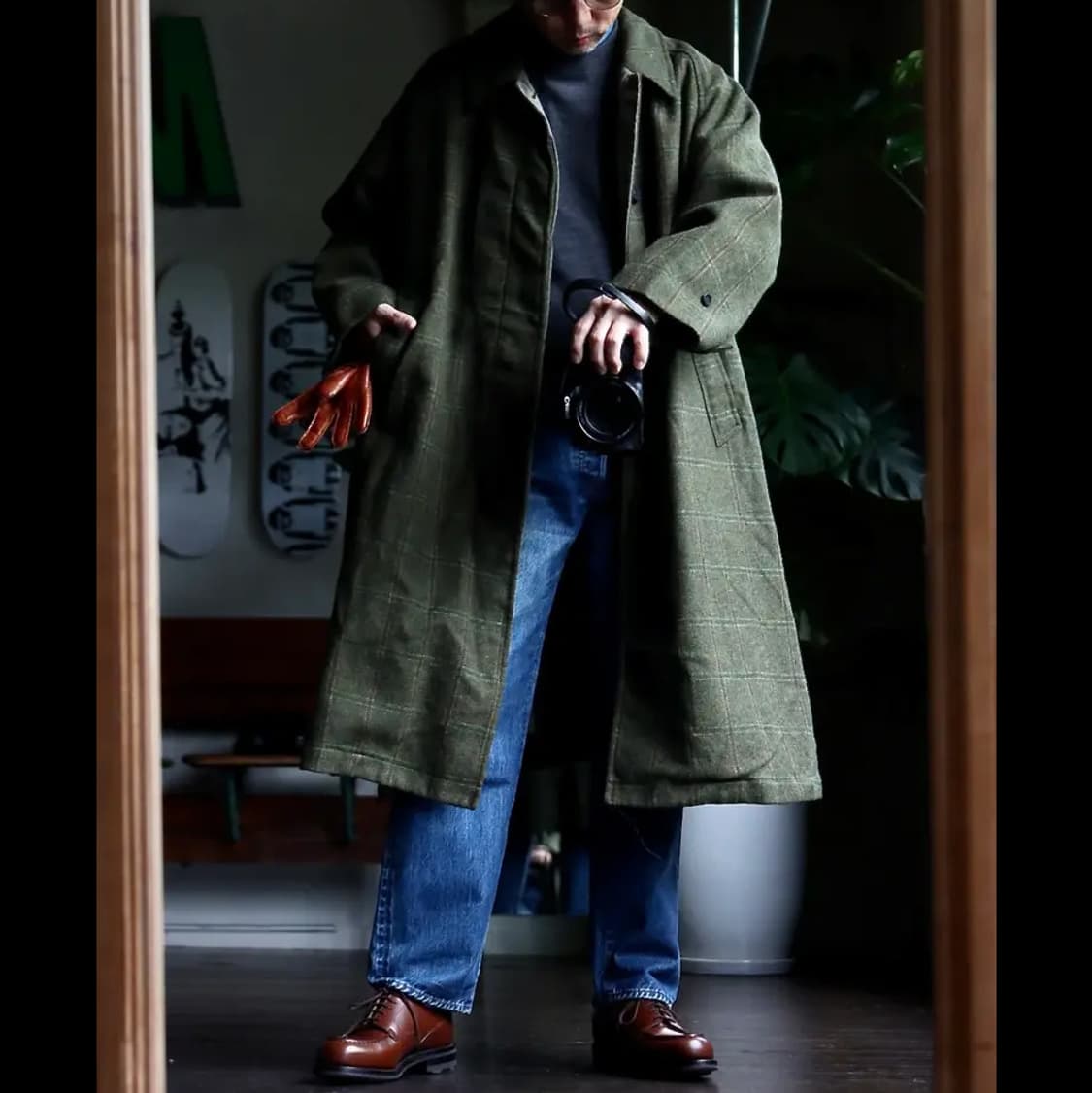 A.presse 아프레쎄 로밧 트위드 발마칸 코트 1(100)사이즈 상품이미지3