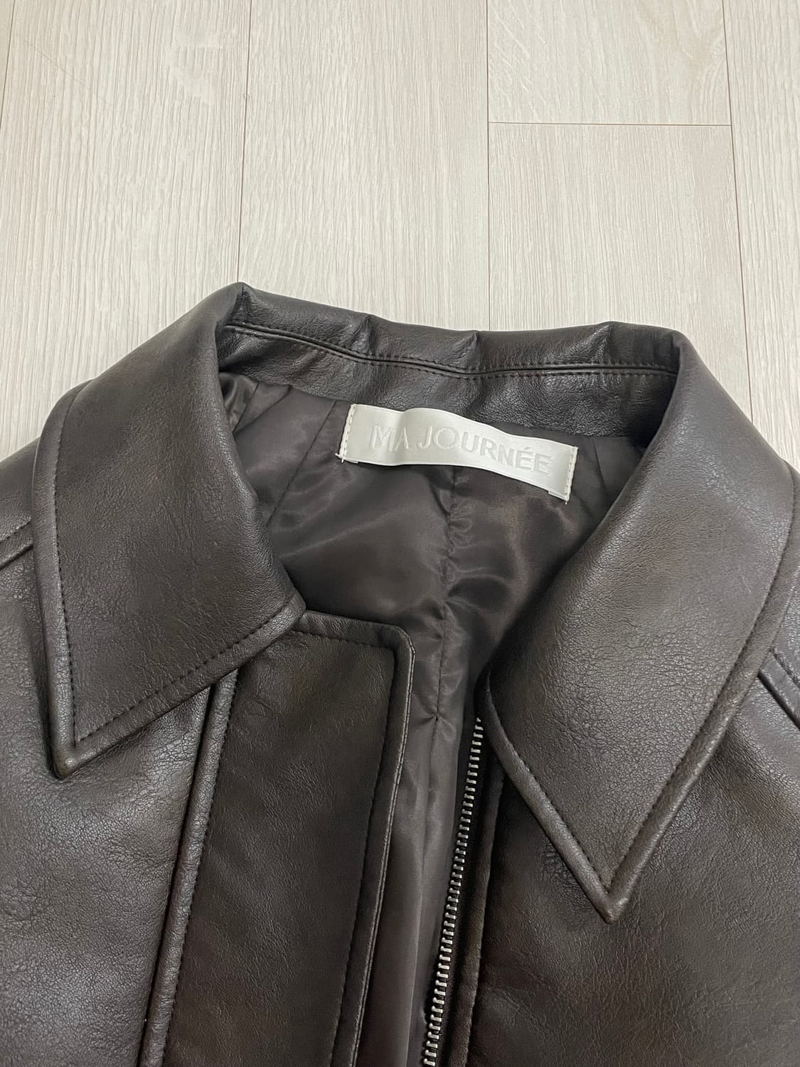 마조네 레더 자켓 브라운 상품이미지7