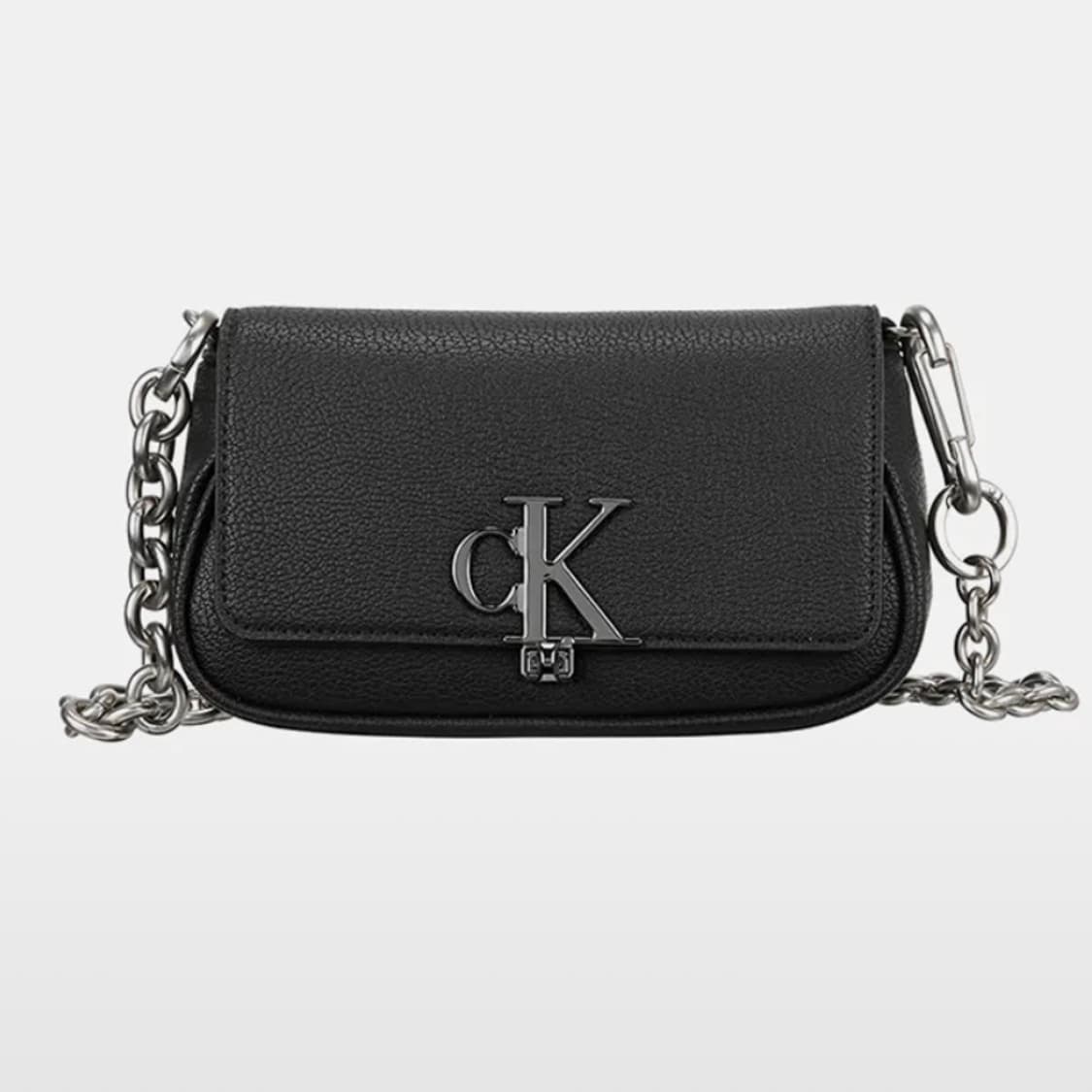 [1회착용] 캘빈클라인 블랙 미니멀 모노그램 체인 숄더백 상품이미지1