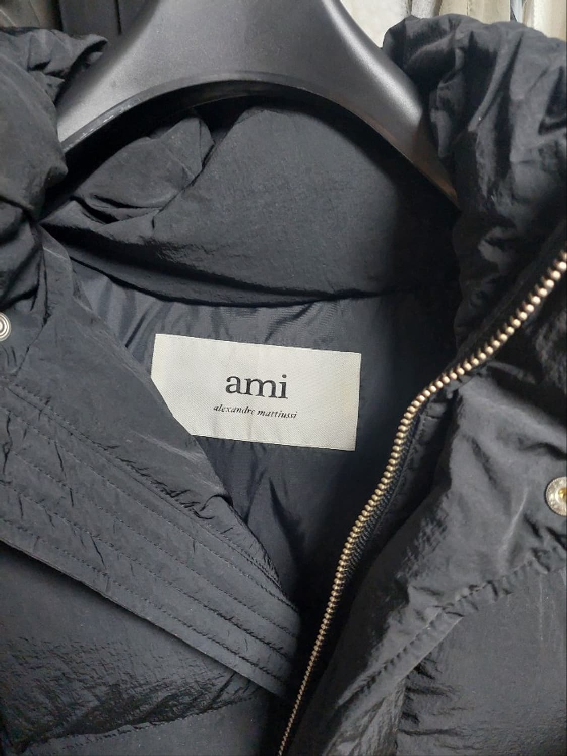 아미 블랙 팔와펜 빅하트 패딩 점퍼 L 상품이미지9