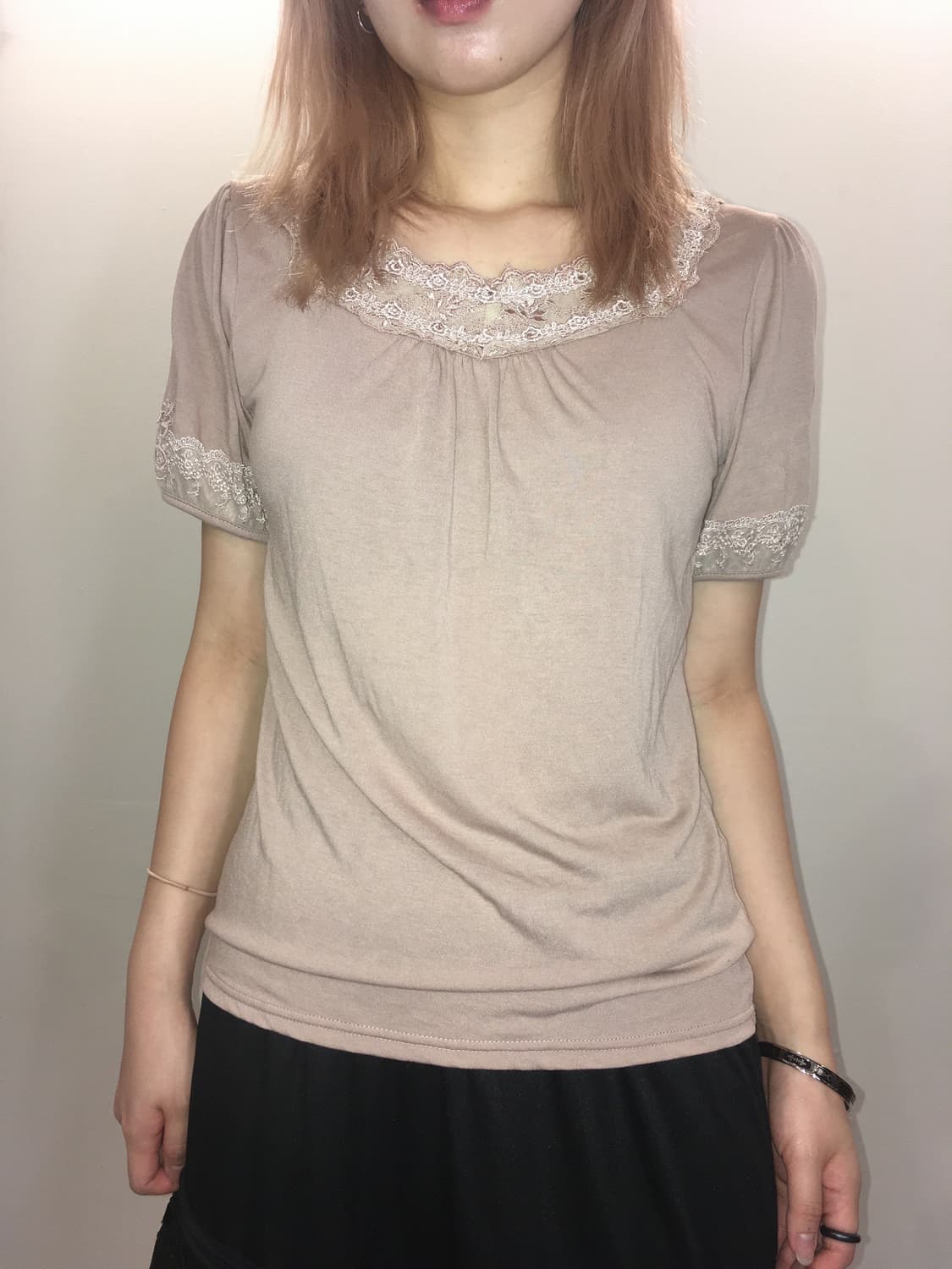 Axes femme pink lace puff t shirt 상품이미지1