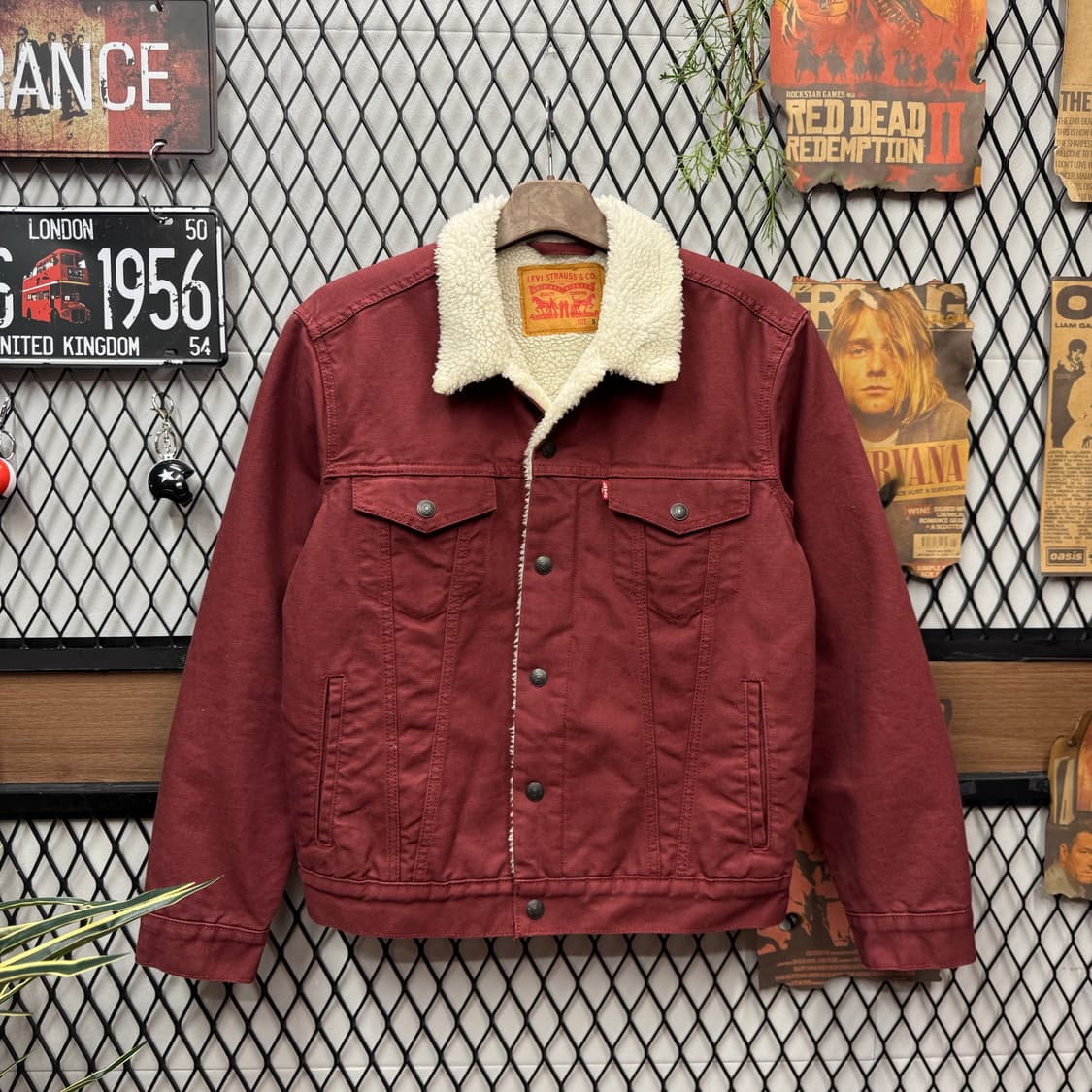 리바이스 타입 3 쉐르파 트러커 자켓 와인 상품이미지1