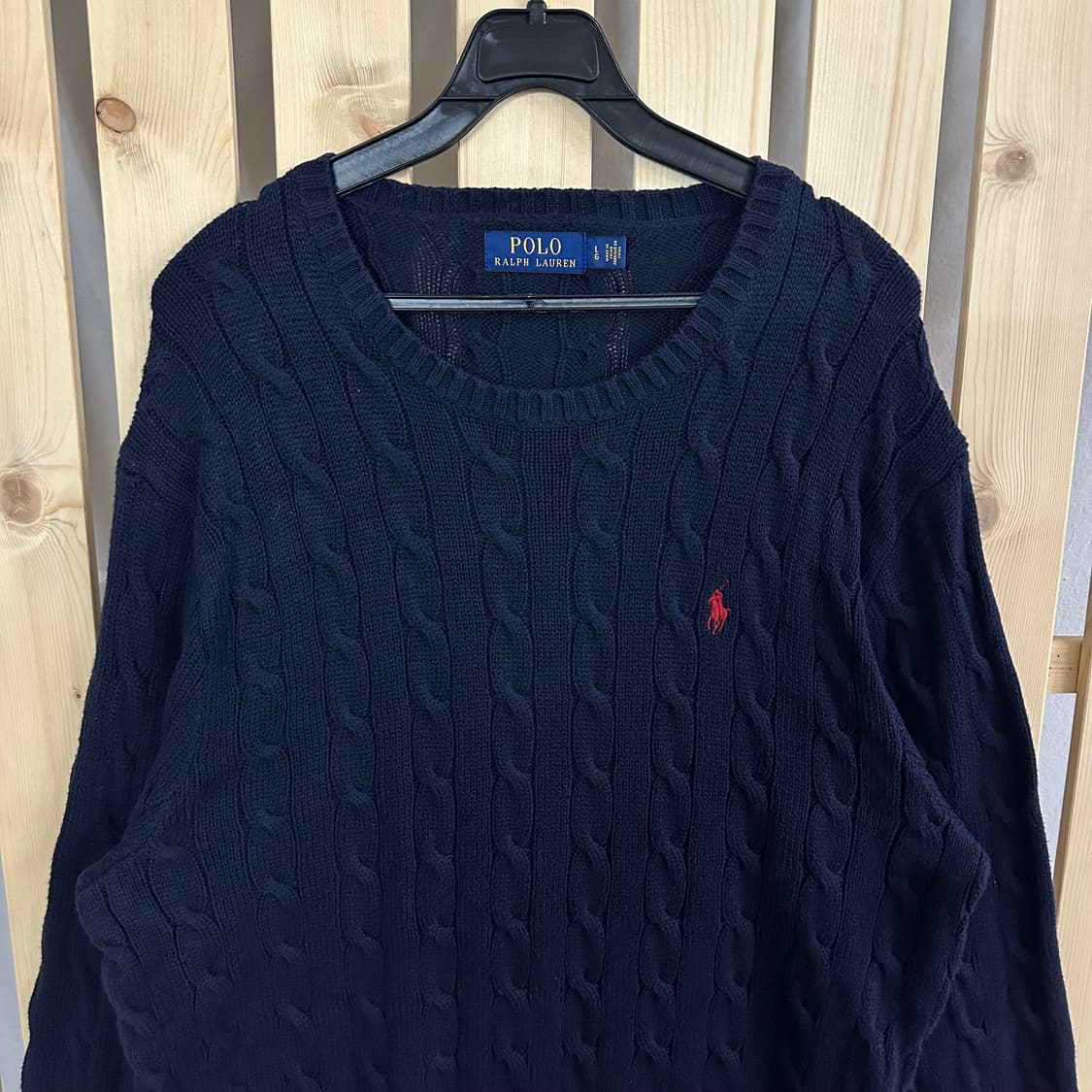 (L) 폴로 랄프로렌 네이비 케이블 니트 상품이미지3