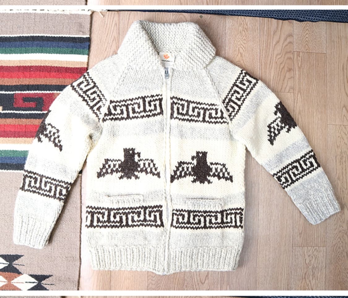 캐나다 핸드메이드 양모100% 인디언 코위찬 스웨터 cowichan

 상품이미지2