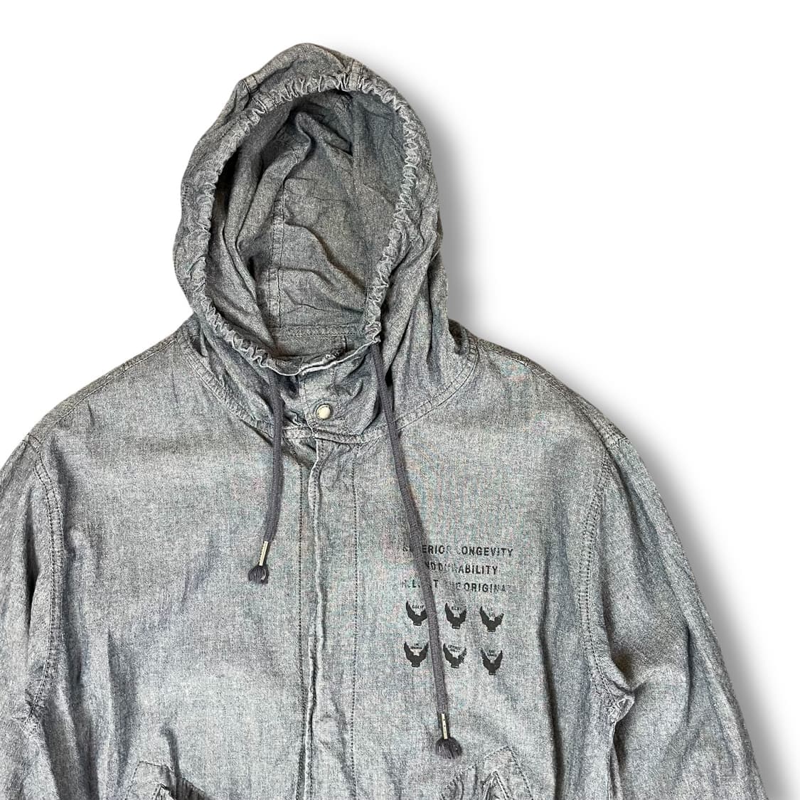 행텐 후드 코튼 롱 자켓 M 상품이미지3