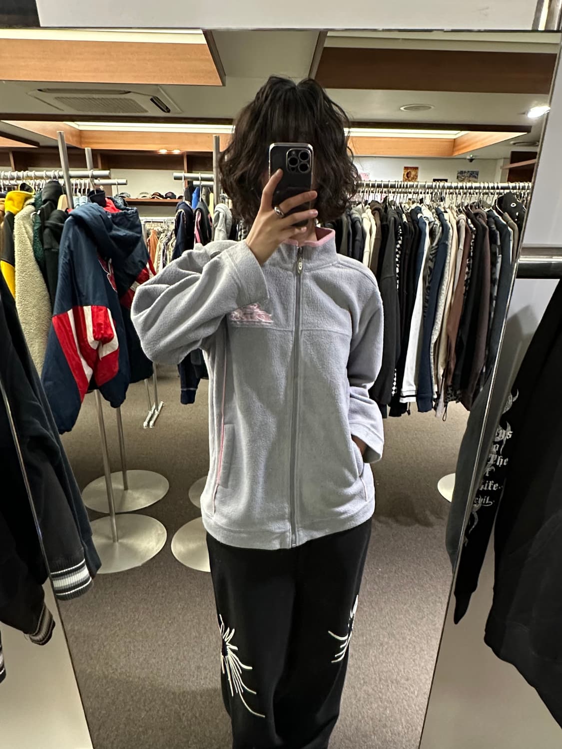 M)Piko 빈티지 배색 플리스 집업 상품이미지1