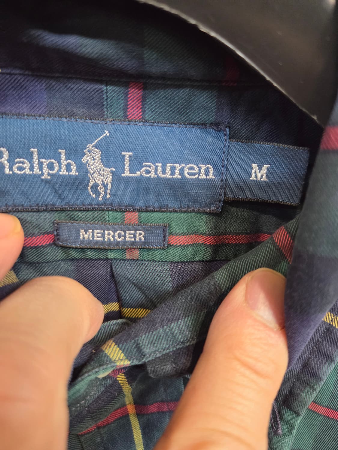 폴로랄프로렌 머서 체크 자수로고 셔츠긴팔 m 상품이미지3