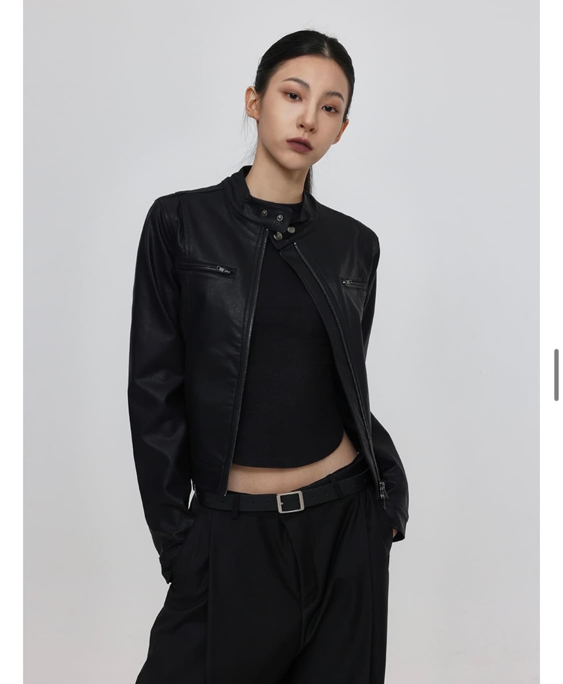블랙업 레더자켓 블랙 s  상품이미지1