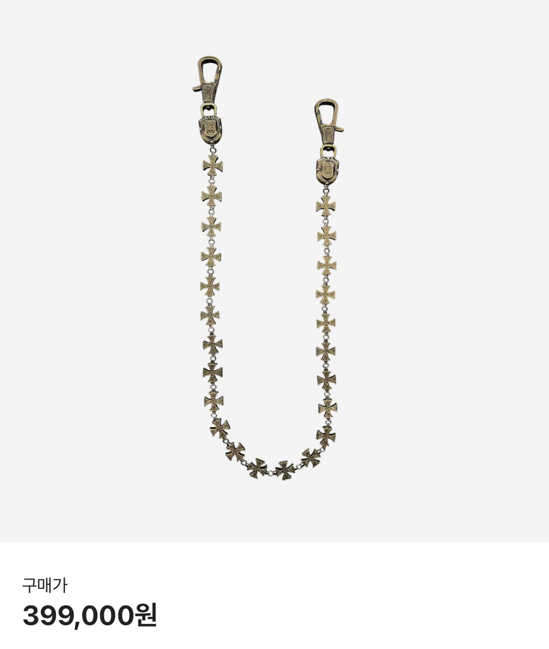 언더마이카 25SS 철십자 23 링크 체인앤틱 골드  상품이미지1