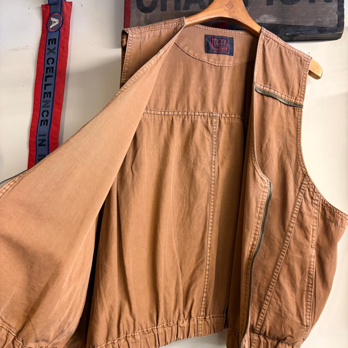 Vintage Work Vest Brown 상품이미지4