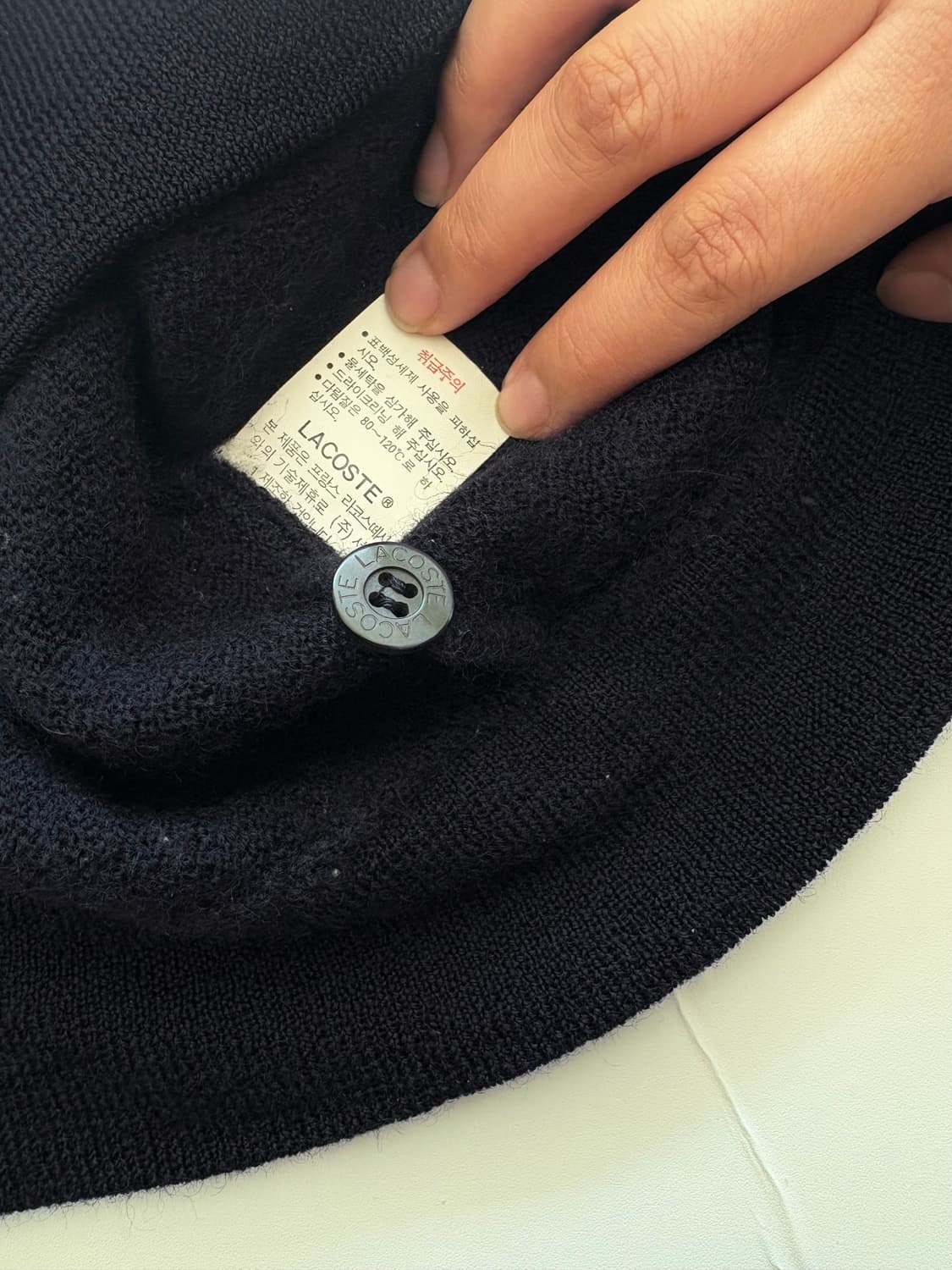 라코스테 네이비 크롭 가디건 상품이미지4