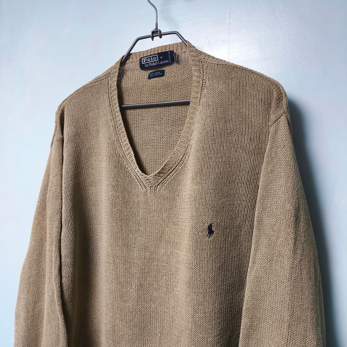 [XXL] 폴로 랄프로렌 아이보리 브이넥 니트 상품이미지1