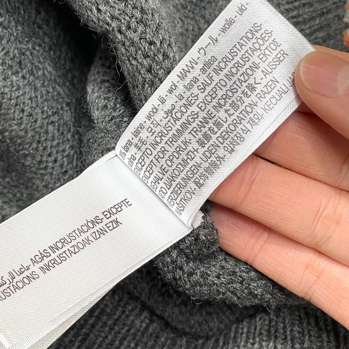 자라 그레이 스티치 울니트 여성M 상품이미지5