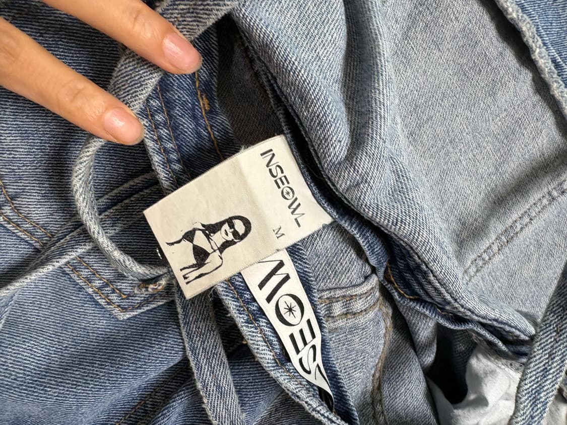 inseowl 인스아울 HALTERNECK DENIM 오버롤 상품이미지7
