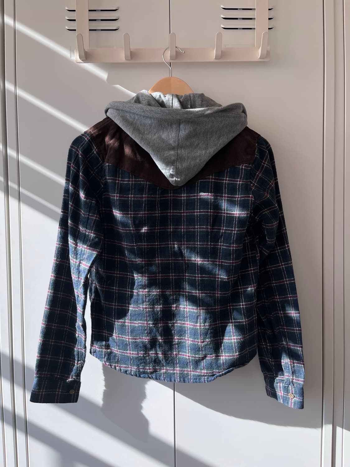 Rush hour 후드 레이어드 체크 남방 집업 상품이미지10