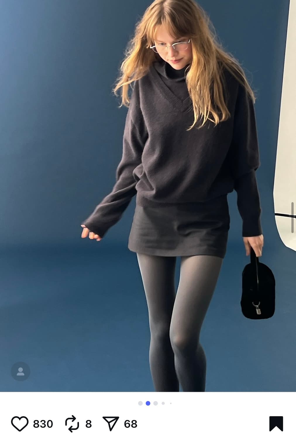 스무스무드 챠콜 레이어드 니트 상품이미지2
