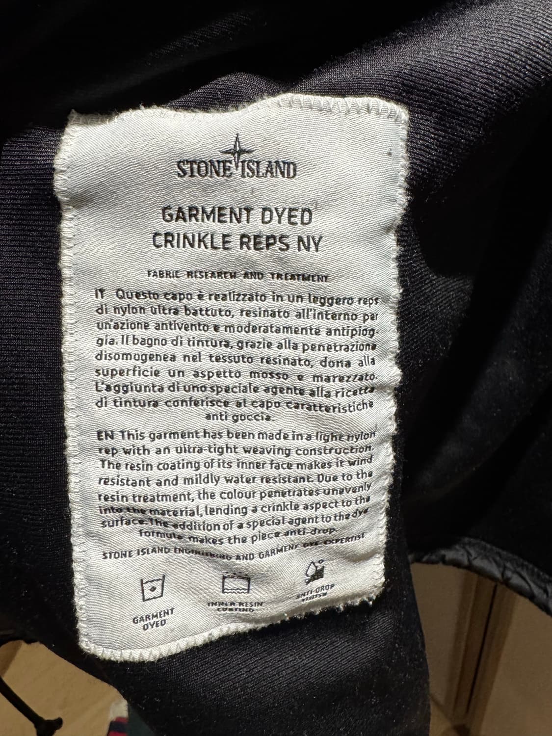 스톤아일랜드 가먼트다이드 크링클랩스자켓 상품이미지4