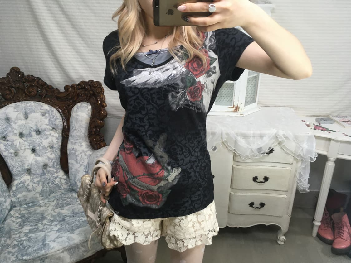 디그딥 펑크 실버 프린팅 티셔츠 상품이미지6