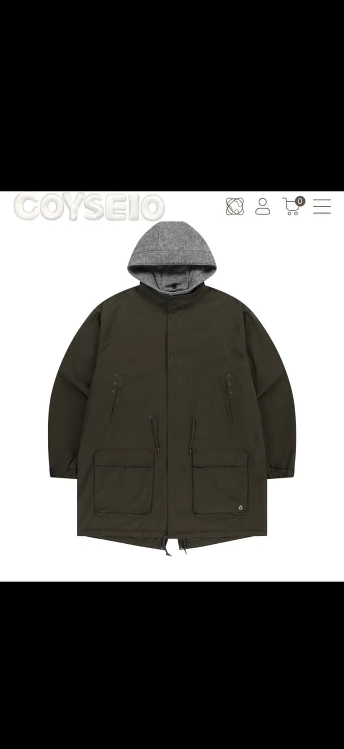 코이세이오 워시드 밀리터리 자켓 야상 머드 카키 상품이미지1