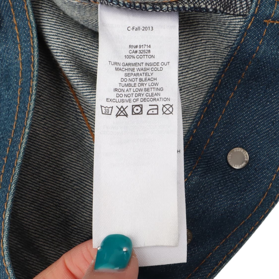 아르마니 익스체인지 바이커 데님자켓 상품이미지8