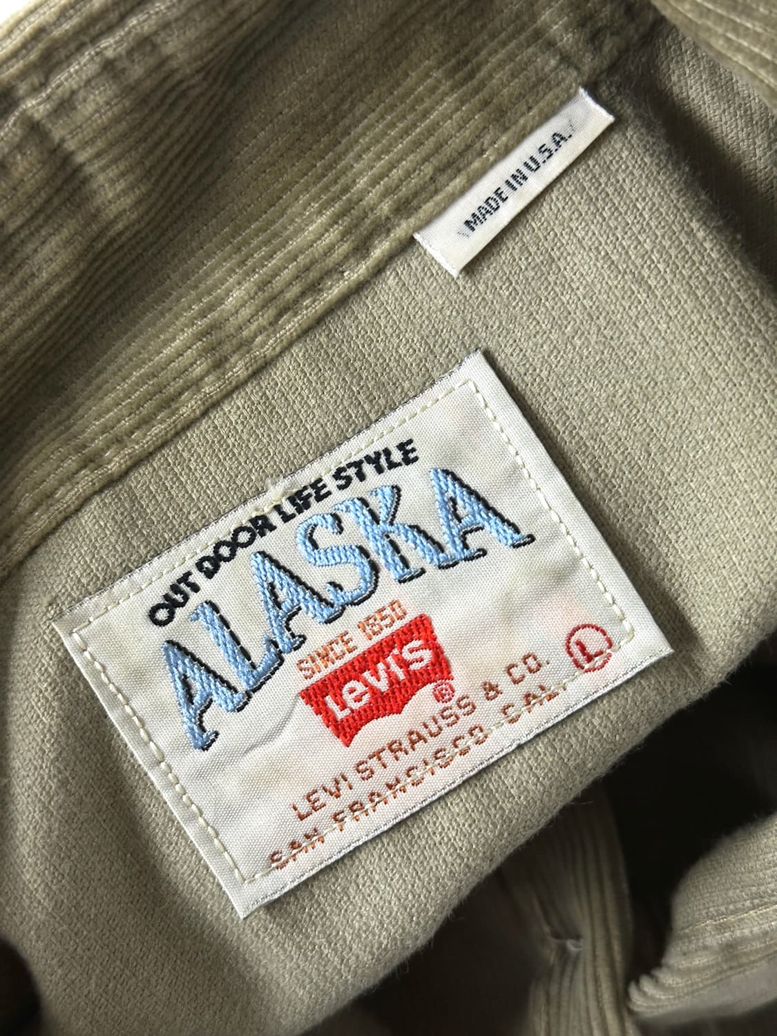 70~80s 빈티지 리바이스 usa "알레스카” 코듀로이 셔츠 상품이미지6