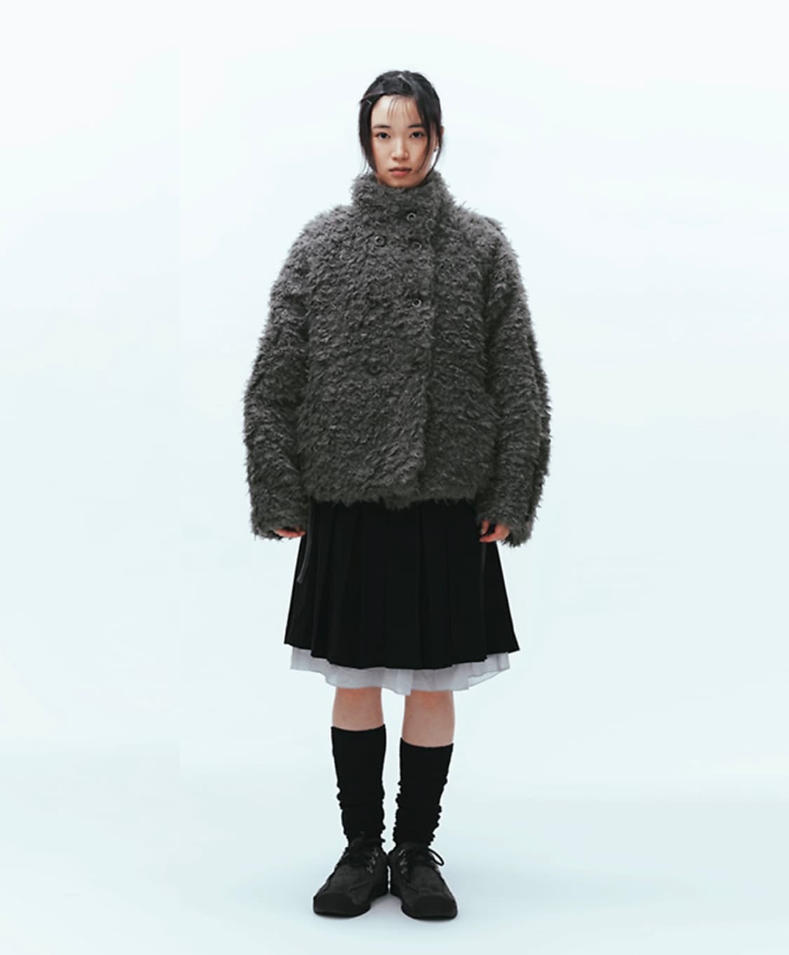 코이세이오 헤어리 퍼자켓 다크그레이 상품이미지3