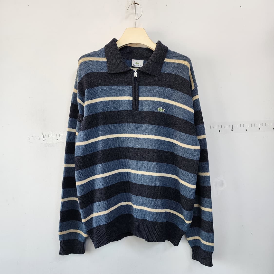 라코스테 스트라이프 집업 니트 상품이미지1