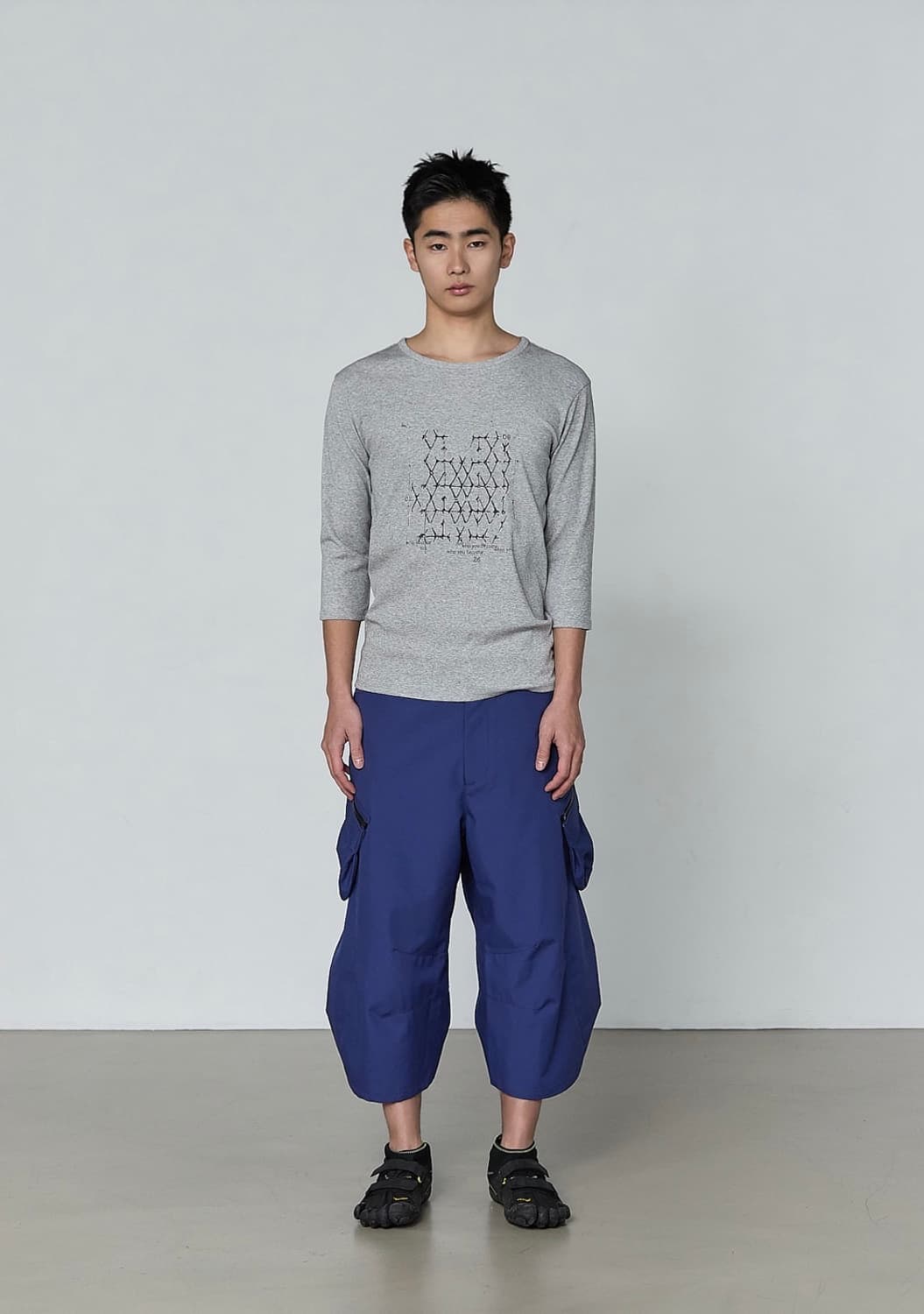 산산기어 LATTICE T-SHIRT [MELANGE GREY] 상품이미지2