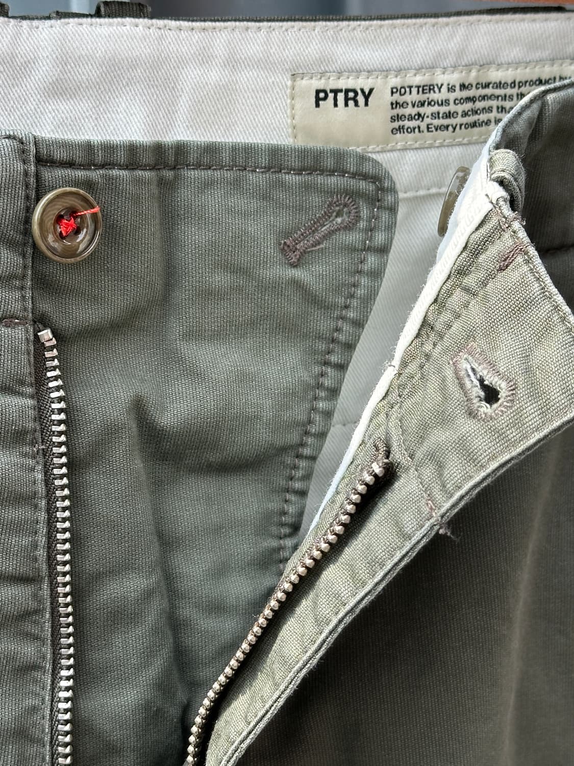 포터리 POTTERY 카고팬츠 카키 M65 워시드 코튼 카고팬츠 3사이즈 상품이미지3