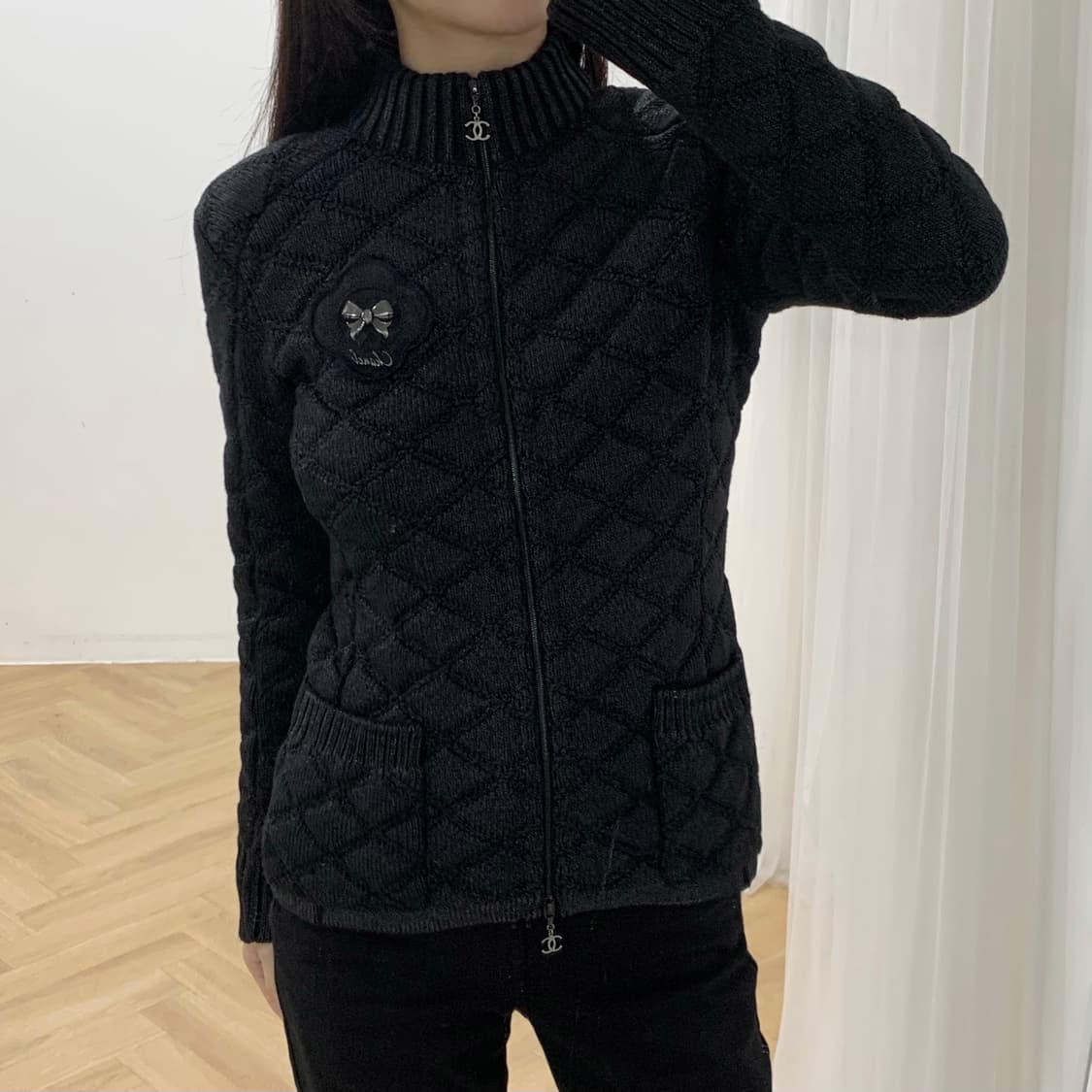 샤넬 칼 라거펠트 니트 집업 자켓 상품이미지6