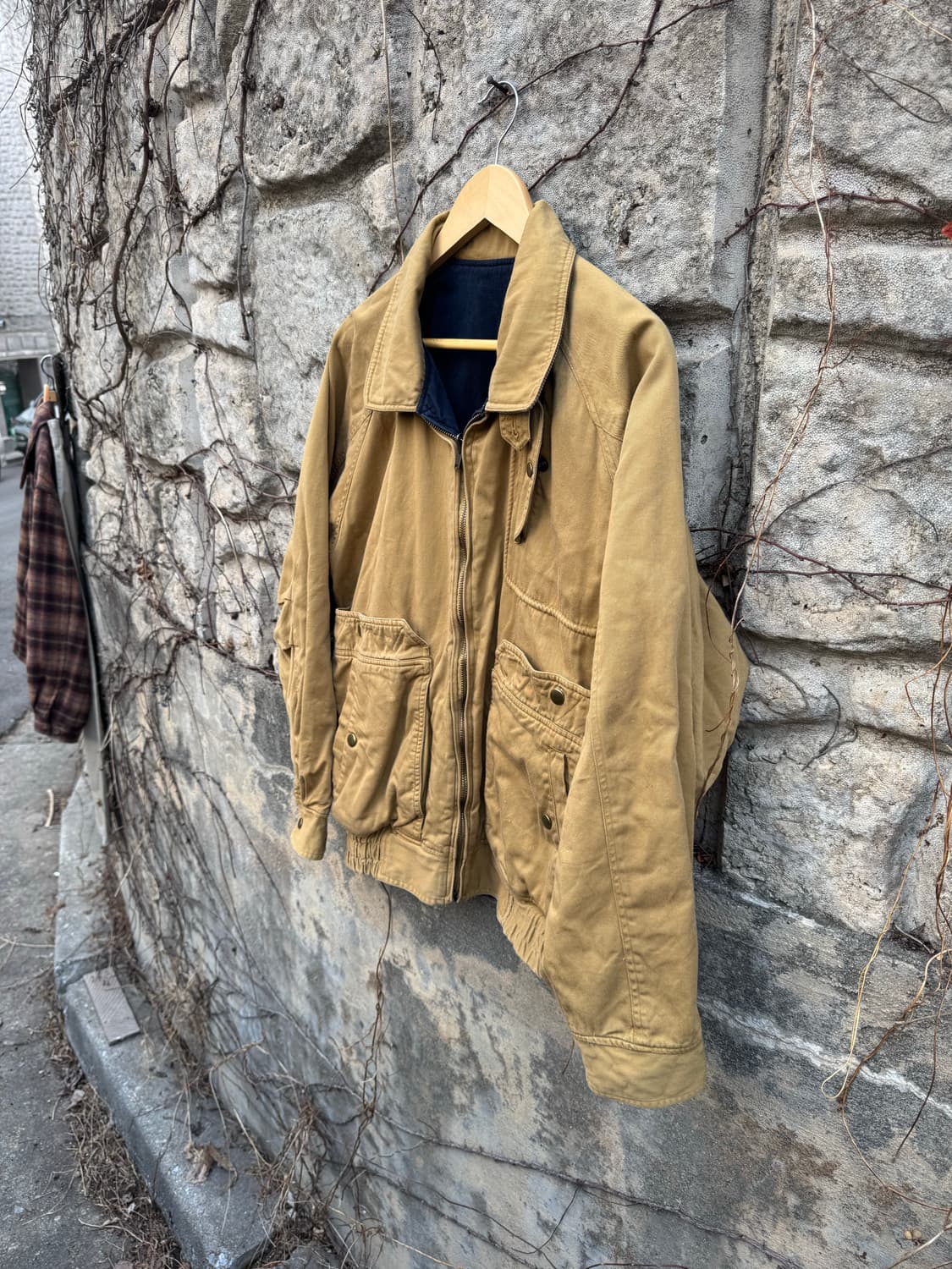 8~90s 크로커다일 빈티지 리버시블 블루종 봄버 자켓 상품이미지3