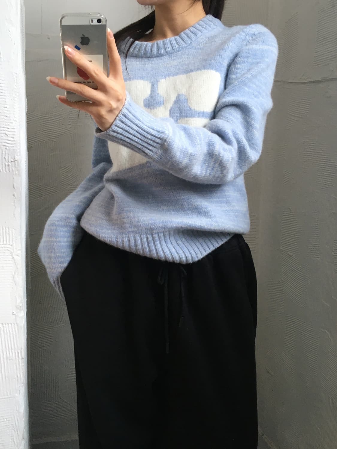 Ganni 가니 그래픽 아이스컬러 로고 니트 상품이미지2