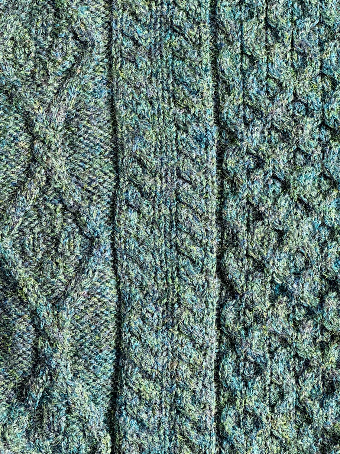 아란 크래프트 피셔맨 스웨터 틸 그린 상품이미지2