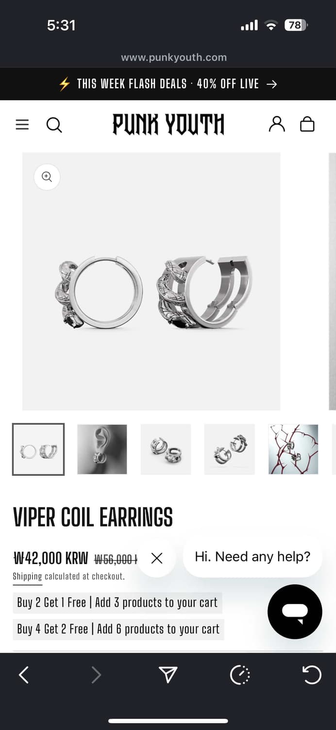 punkyouth earring 상품이미지3