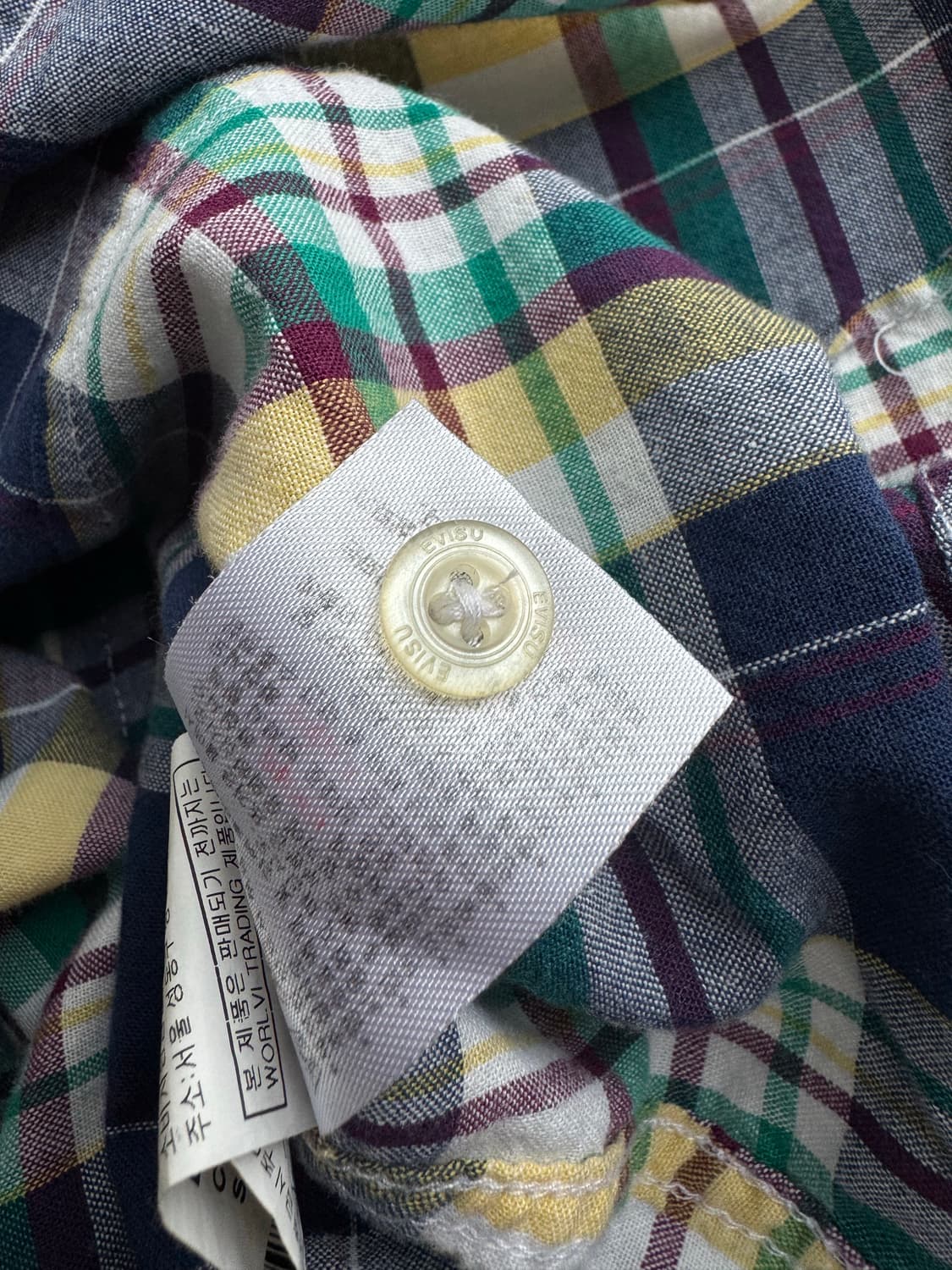 Evisu 에비수 로고 포켓 체크 셔츠  상품이미지8