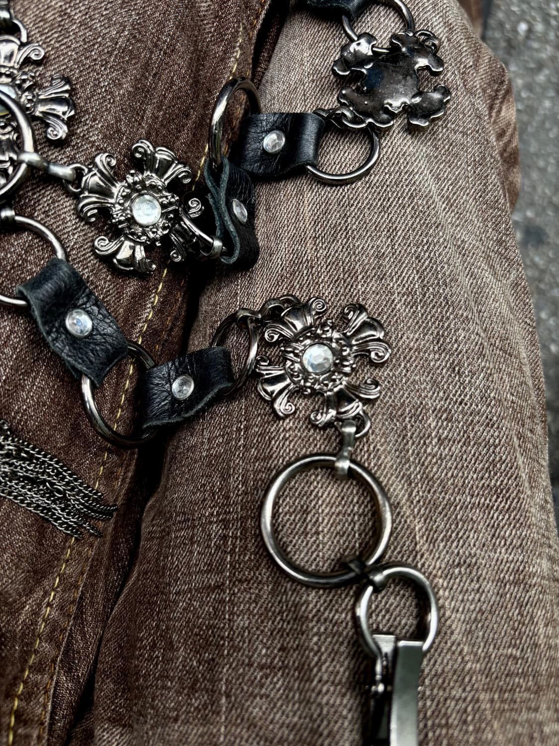 “Vintage” 00’s Mood Cross Cubic Chain Be 상품이미지3