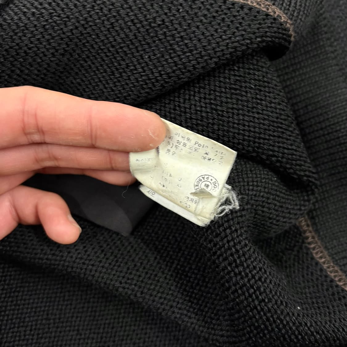 (L) 폴로 랄프로렌 블랙 논포니 헤비코튼 울 가디건 상품이미지5