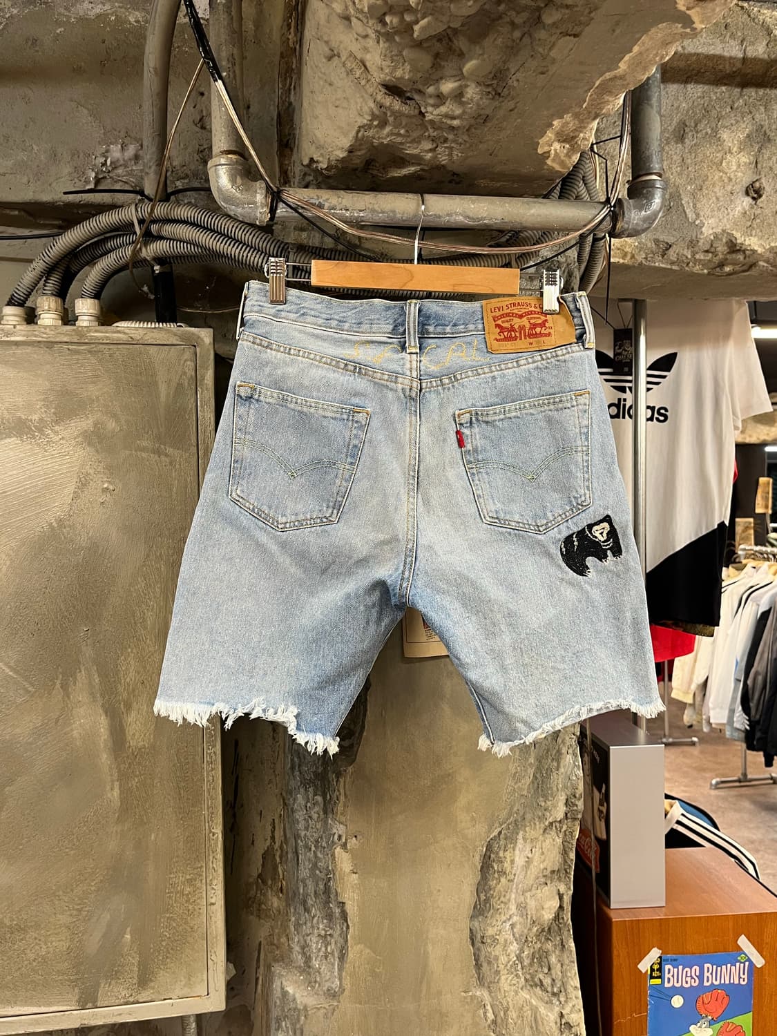 리바이스 501 CT 자수 하프 데님 팬츠 W30 #csz1834 상품이미지2