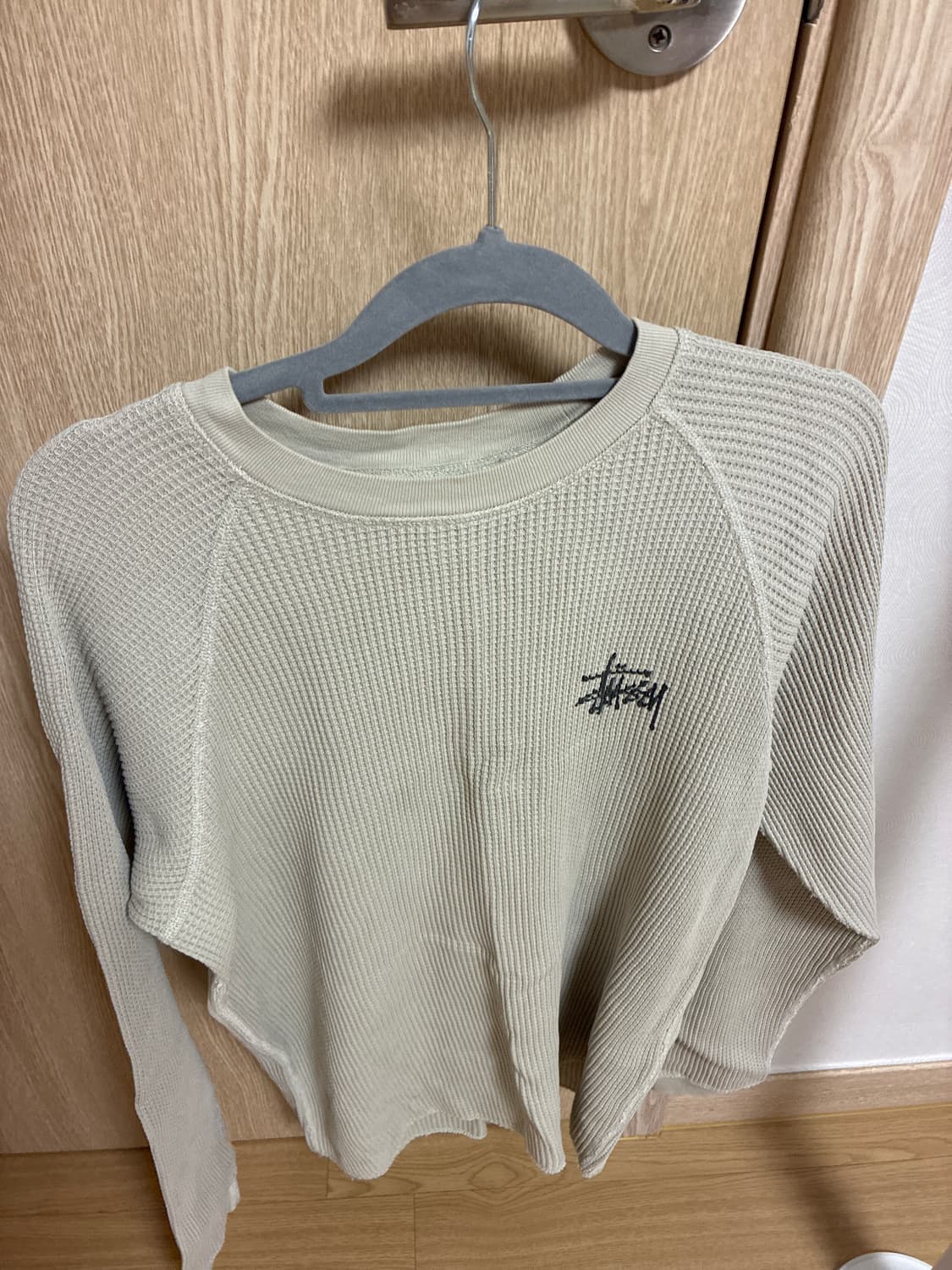 스투시 래글런 써멀 롱슬리브 크루 본 s 상품이미지1