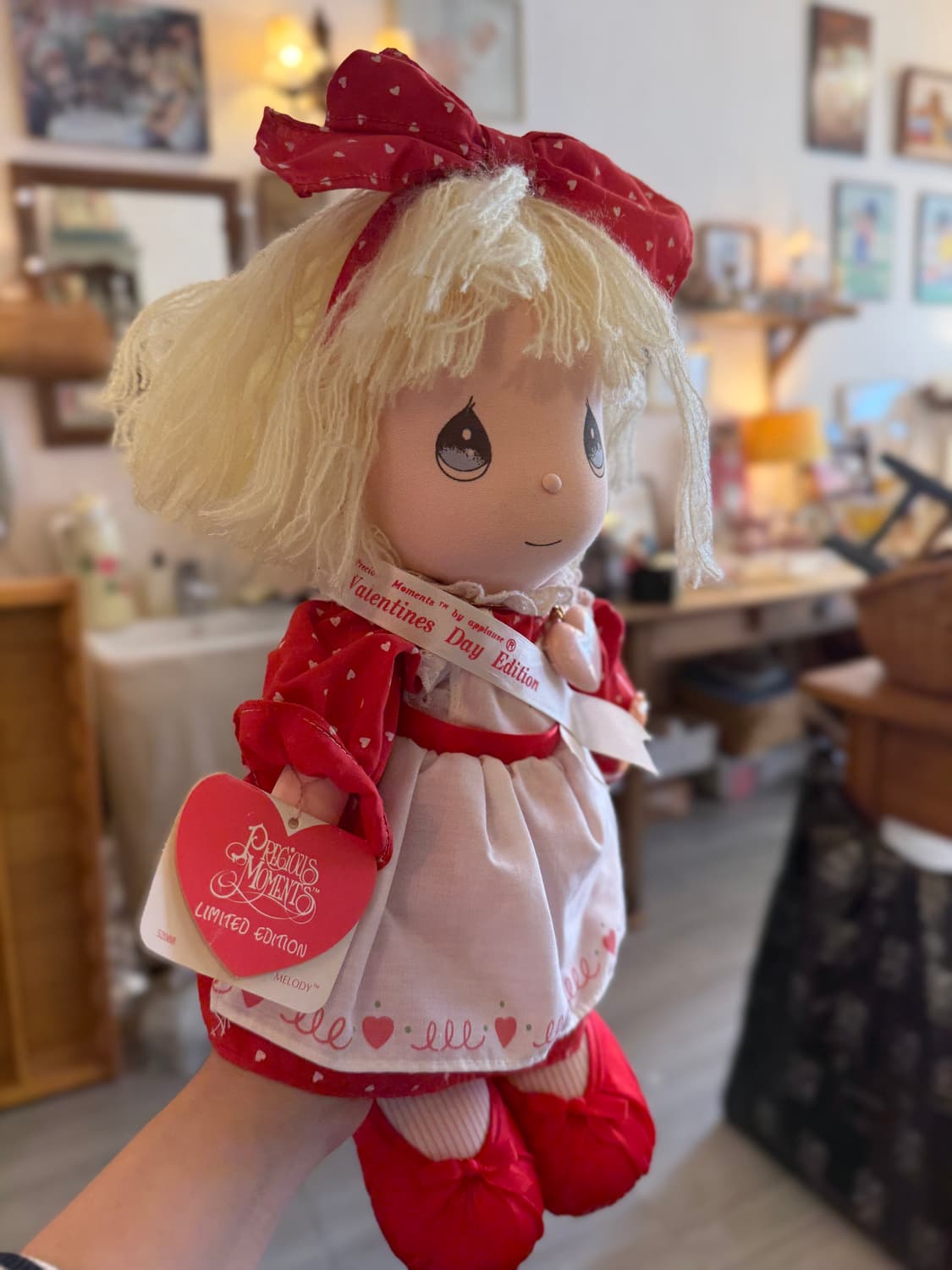 미국빈티지 프리셔스모먼트 봉제인형/레드원피스 상품이미지2