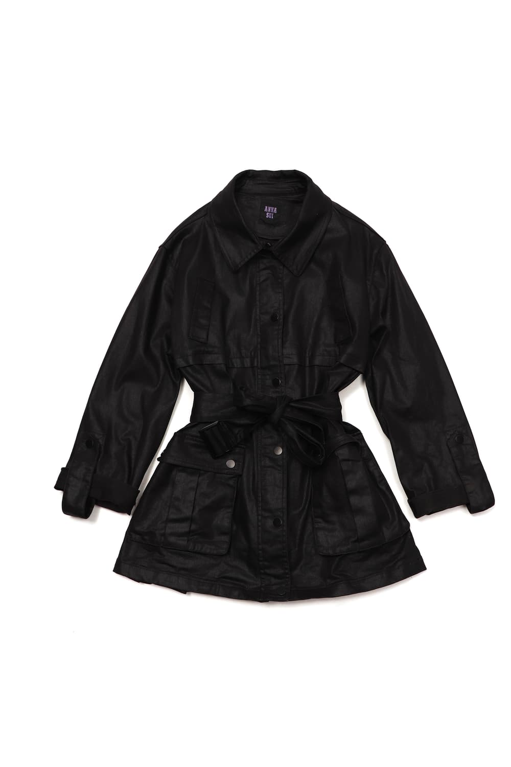 ANNA SUI 블랙 코팅 데님 코트 women 90/66 상품이미지1