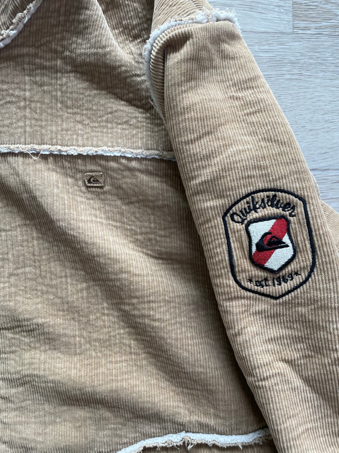 퀵실버 Quiksilver 베이지 후드 집업 자켓 M 상품이미지4