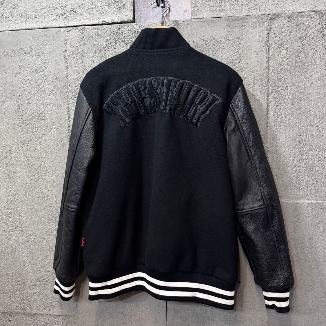 스컬 패치 빈티지 바시티 자켓 (M)   상품이미지5