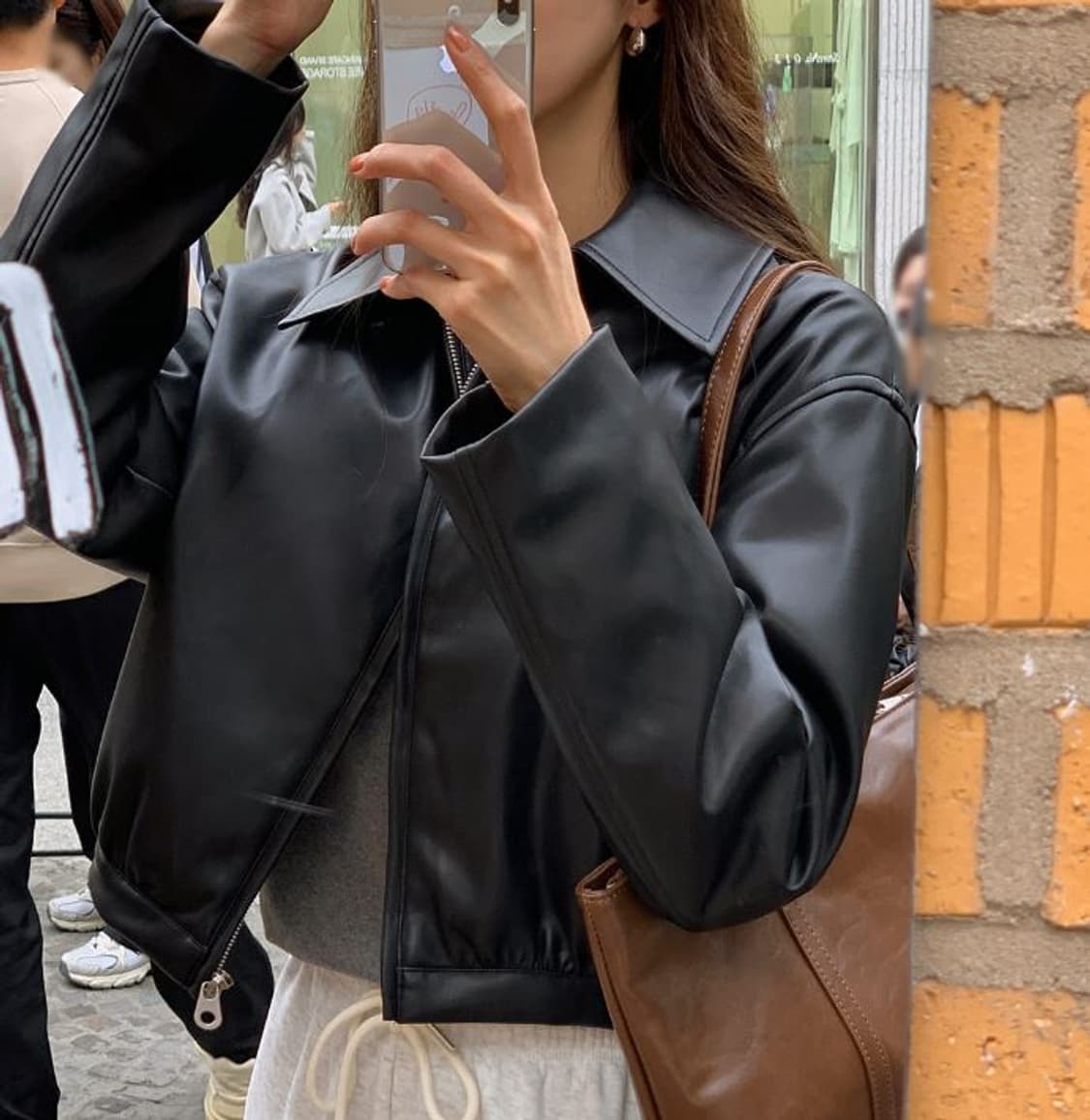 [새상품] 제이엘프 제작 누빔 가죽자켓(점퍼) 상품이미지4