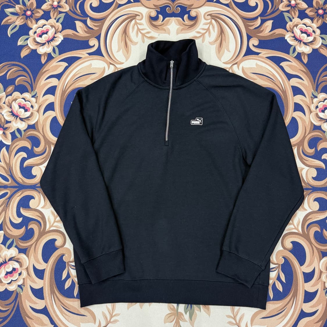 (XL)퓨마PUMA 하프집업 맨투맨(블랙) 상품이미지1