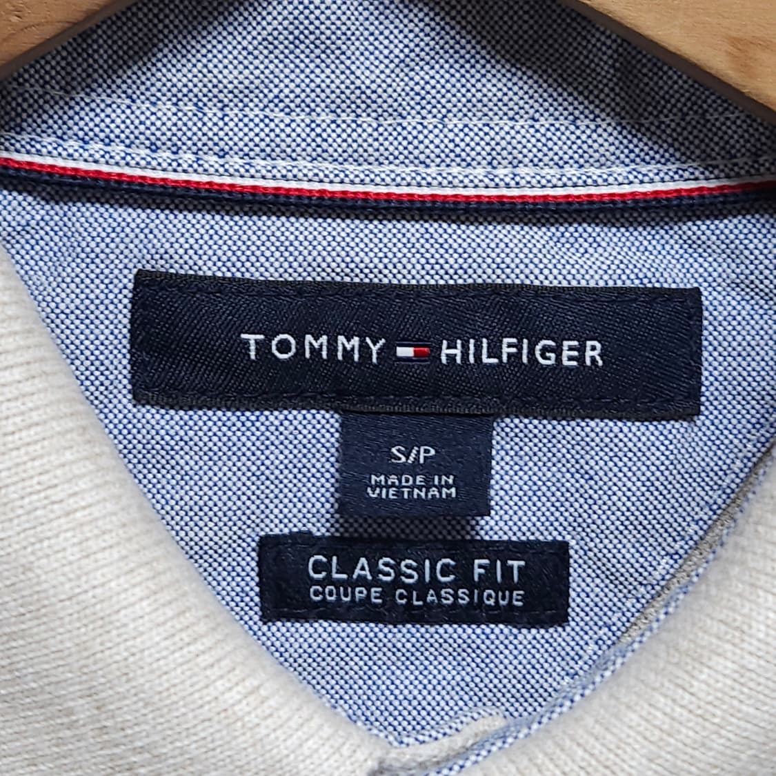 100)Tommy 타미 PK반팔 카라티 라이트아이보리 상품이미지3