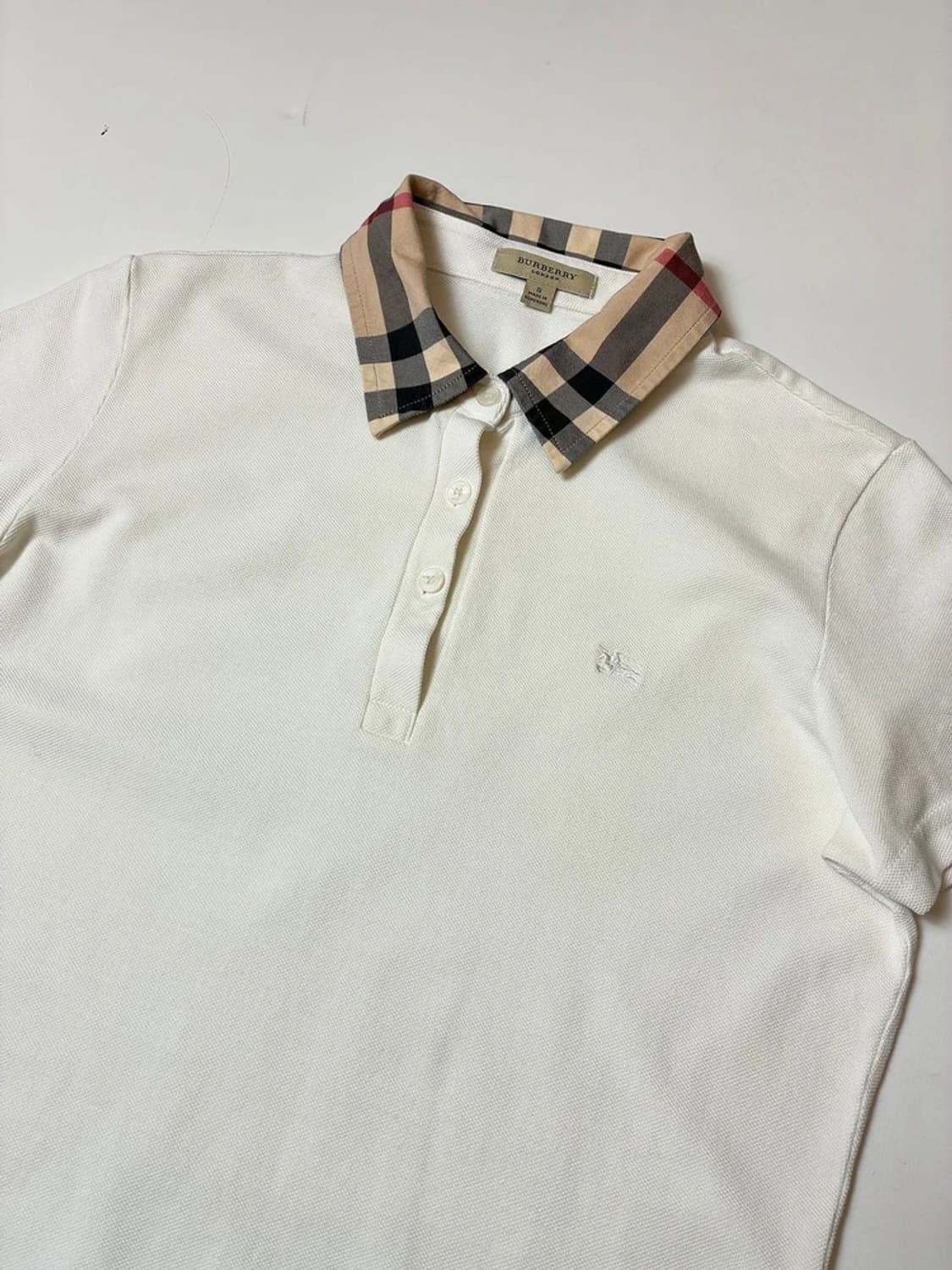 버버리 00's 체크 칼라 코튼 피케 폴로 반팔 티셔츠 PN9610 상품이미지2