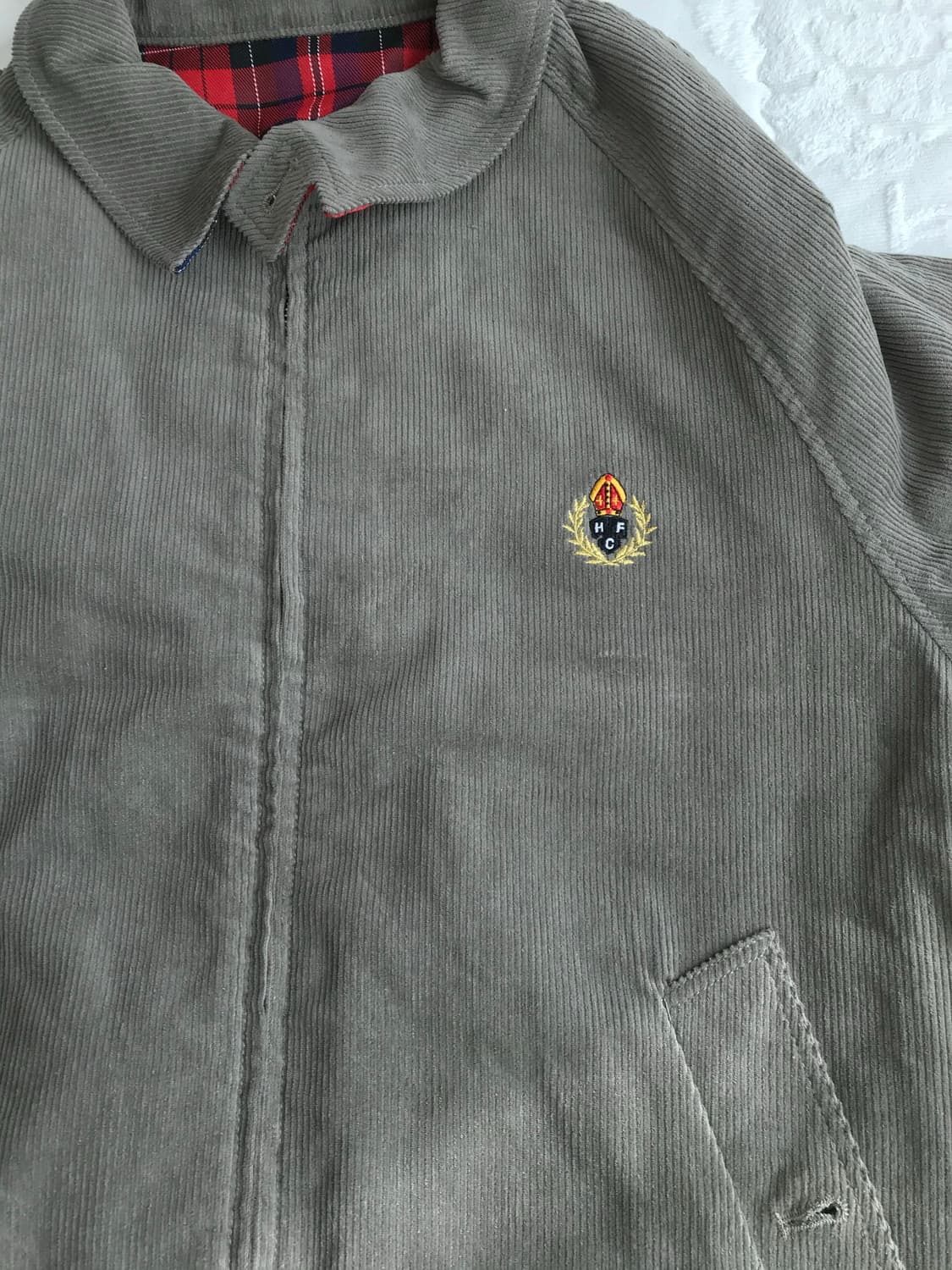 헤리티지플로스 코듀로이 블루종 S 카키 상품이미지1