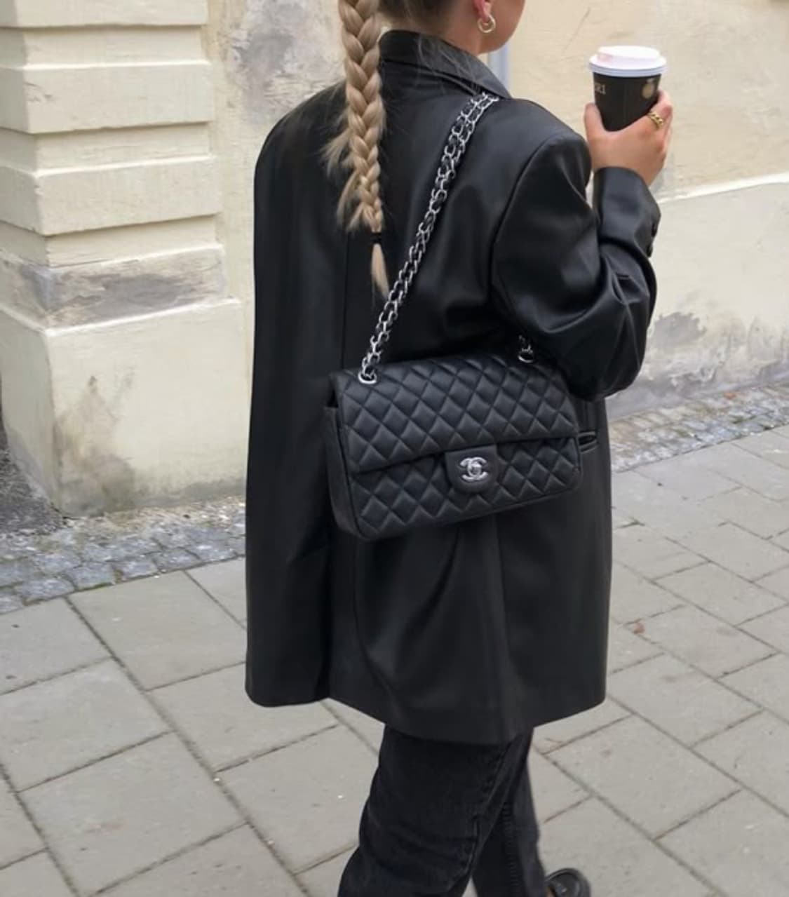 [A+ 정품] 샤넬 클래식 캐비어 라지 블랙 은장 상품이미지10