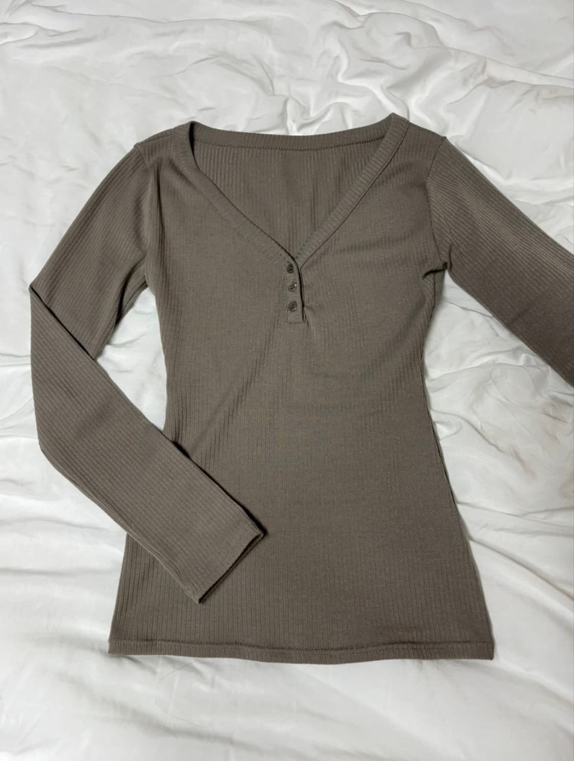 Slim button top 상품이미지2